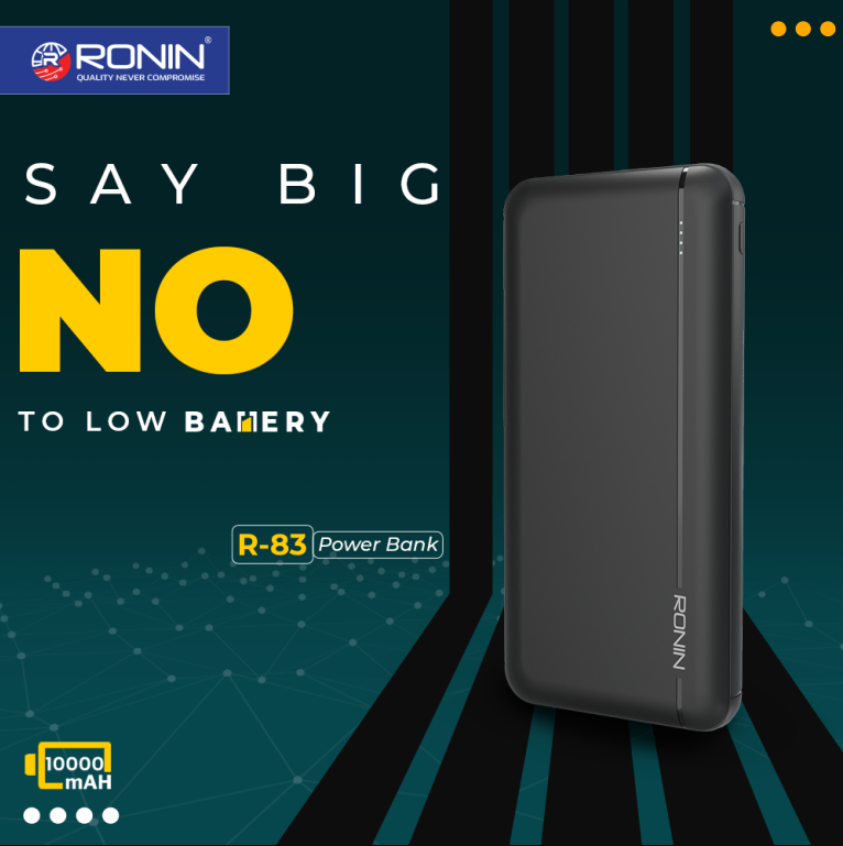 Ronin R-83 Power Bank 10000 MAh 18w instant charging