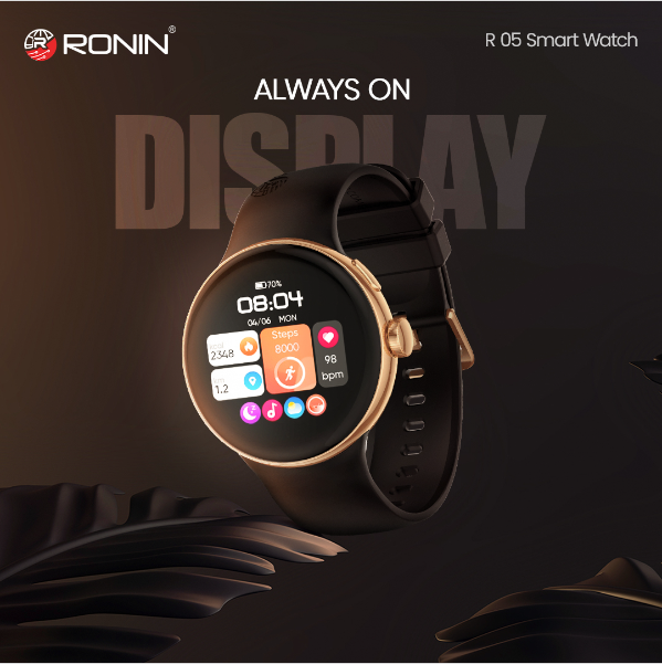 Ronin R-05 Super HD AMOLED Display and BT Calling Smart Watch